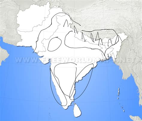 South Asia Map Physical 2 Diagram | Quizlet