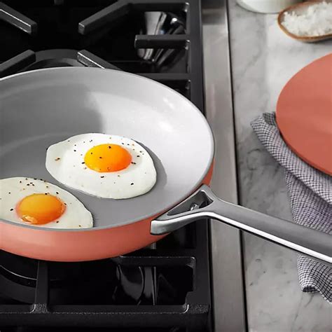 11-Piece Modern Ceramic Cookware Set, Coral