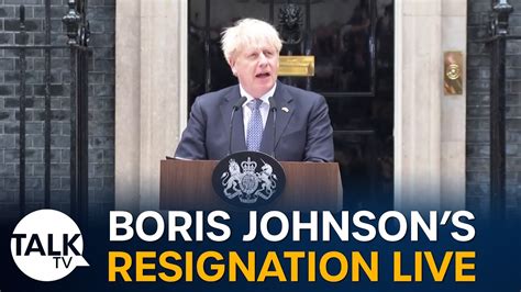 Boris Johnson S Resignation Speech Youtube