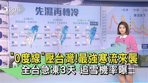 「0度線」壓台灣 最強寒流來襲 全台急凍3天 追雪機率曝｜早安氣象｜tvbs新聞 20240120 Tvbsnews01 Youtube