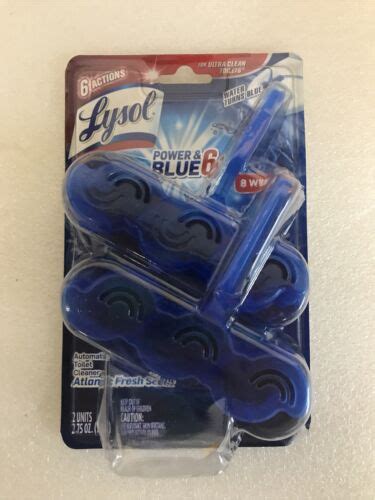 Lysol Power And Blue 6 Automatic Toilet Cleaner Atlantic Fresh Scent 2