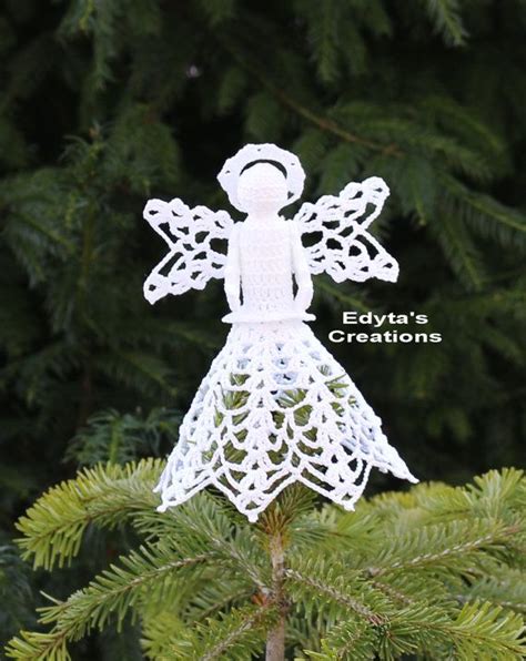 Christmas Tree Topper Crochet Angel Christmas Decoration Etsy Uk