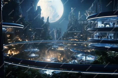 Premium Photo Future Space Habitats With Artificial Gravity Generative Ai