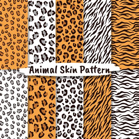 Vector seamless patterns set with animal skin texture. 6044690 Vector Art at Vecteezy