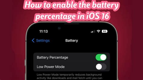 How To Enable The Battery Percentage In Ios Ios Iphone Battery