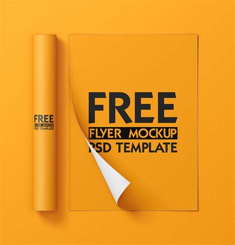 Free Flyer Mockup PSD Template | Flyer mockup psd, Poster mockup free ...