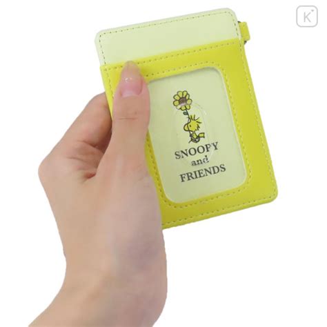 Japan Peanuts Pass Case Card Holder With Coil Snoopy Woodstock