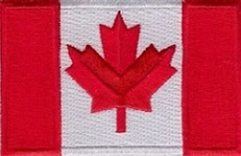 Canada Flag Embroidered Patch Iron Or Sew On 35 X 225 Inches As Pictured Etsy