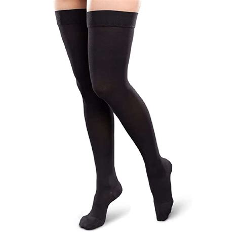 Therafirm Opaque Womens Support Thigh High Stockings 20 30mmhg