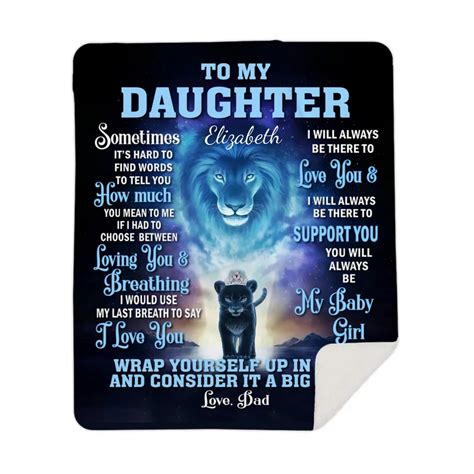 PERSONALIZED Premium Sherpa Blanket 50×60| To My Daughter with Her Nam