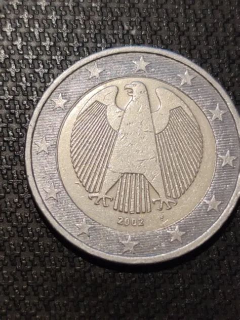 PIÈCE DE MONNAIE ALLEMAGNE 2 Euro 2002 Frapper F Aigle Tranche type