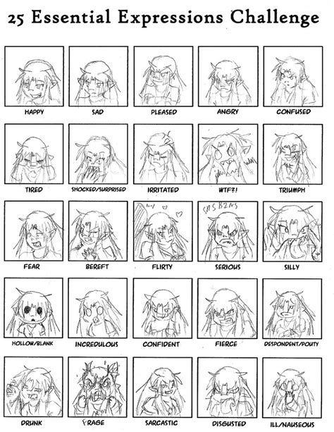 25 Essential Expressions Meme By Kumoridragon On Deviantart