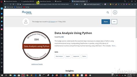 Data Analysis Module With Python By Ibm Th Youtube