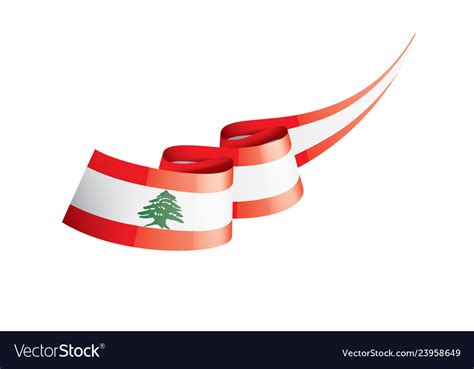 Lebanese flag on a white Royalty Free Vector Image