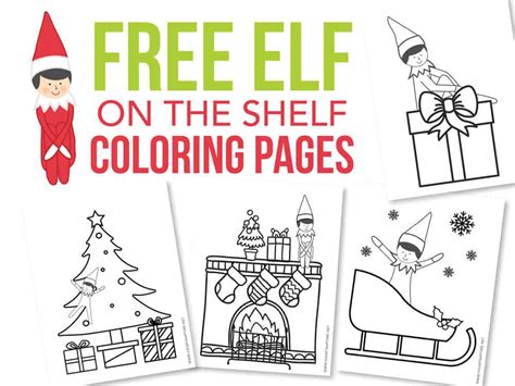 FREE Elf on the Shelf Coloring Pages - The Inspiration Board