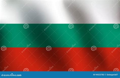 Flag Of Bulgaria Vector Illustration Stock Vector Illustration Of