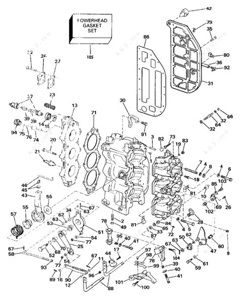 Evinrude 1990 60 E60ELESM Cylinder Crankcase Parts Catalog