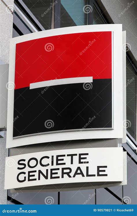 Societe Generale Logo on a Wall Editorial Photo - Image of urban ...