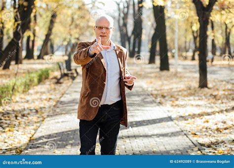 Elegant Old Men Walking Stock Image Image Of Autumn 62492089