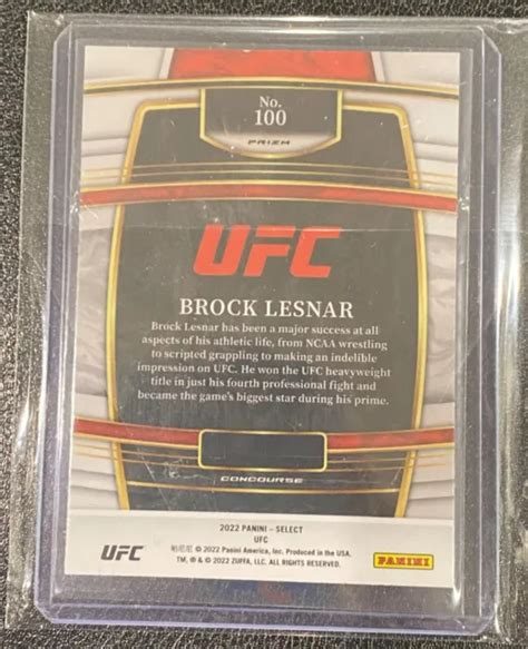 CARTE PRIZM FLASH Orange Brock Lesnar 2022 Panini Select UFC Concourse