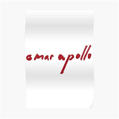 "Omar Apollo Tour Merch Omar Apollo Logo" Poster for Sale by AfafShopy ...