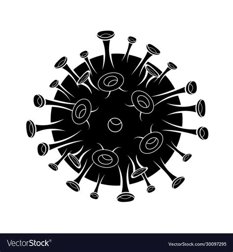 Coronavirus Silhouette Icon Symbol Design Vector Image