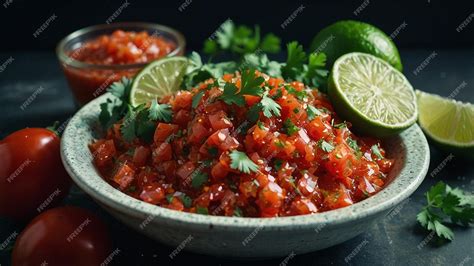 Premium Photo Default Fresh Salsa With Cilantro And Lime Realistic