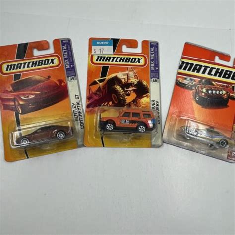 3 Matchbox Cars Land Rover 78 Dodge Monaco Police Bentley Continental New Ebay