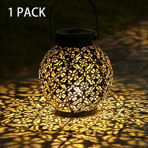 Tomshine Outdoor Solar Lantern Light Hollowed Out Design Decorative