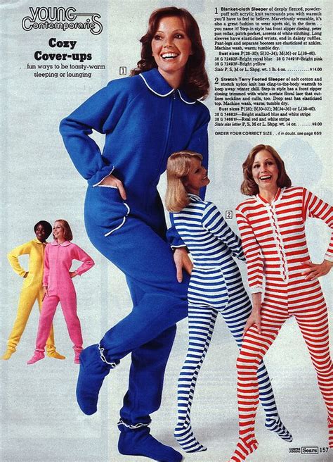 Footed Pajamas Vintage Pajamas Retro Outfits Foot Pyjamas