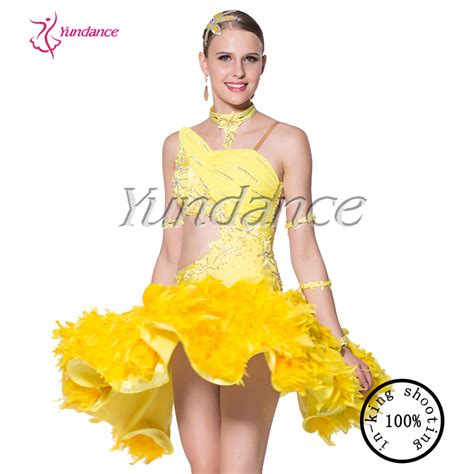 2016 Sexy Yellow Dancing Competition Latin Dance Dresses L 1033 Buy