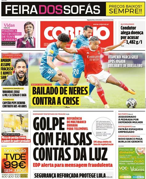 Capa Correio Da Manh Abril Capasjornais Pt