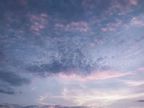 Sky with Pink and Blue Clouds Stock Photo - Image of blue, wallpaper: 269688464