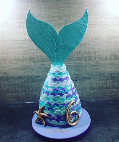 Mermaid Tail Birthday Cake For Today Love Using These Colours R Baking