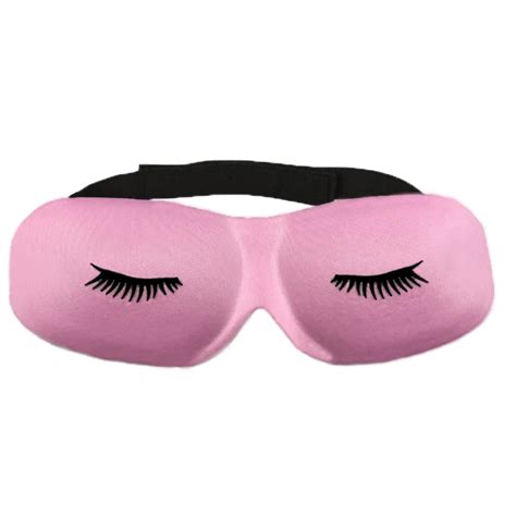 Buy 3d Contoured Pink Satin Eyelash Extension Sleep Mask Online At