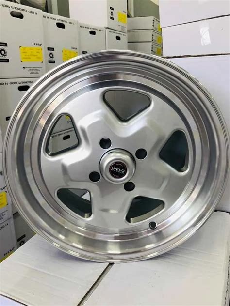 Par Roda Weld Pro Star Aro R Plicas Gol Chevette Opala