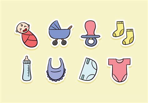 Bebé De Iconos De Sticker Descargue Gráficos Y Vectores Gratis