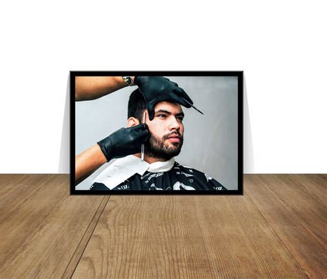 Quadro Decorativo Barbearia Barber Shop Moldura Rc Elo