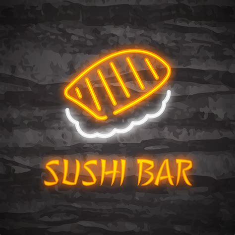 Letrero De Ne N De Sushi Vector En Vecteezy