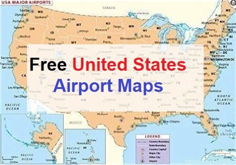 Free Printable Airport Map of United States (US) - Map of Worlds