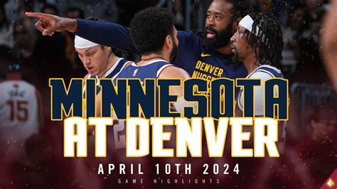 Denver Nuggets Vs Minnesota Timberwolves Full Game Highlights 🎥 Youtube