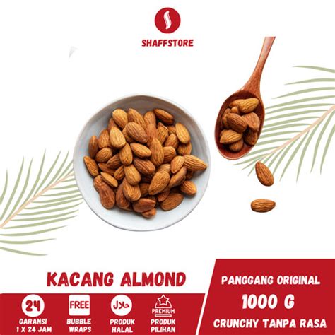 Jual Almond Roasted 1kg Kacang Almond Panggang ORIGINAL 1 Kg Susu