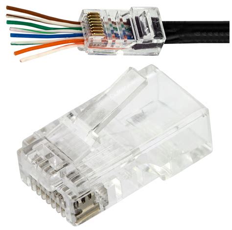 Wtyk RJ45 UTP Kat5e Przelotowy PASS THROUGH 100szt Sklep Opinie