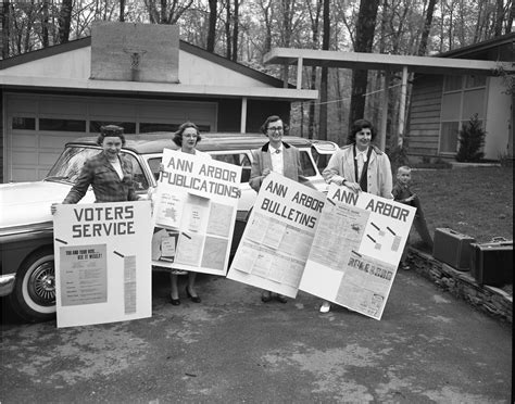 Ann Arbor League Of Women Voters Members And Their Posters For The State