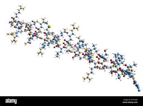 3d Imagen De La Fórmula Esquelética De La Somatoliberina Estructura Química Molecular De La