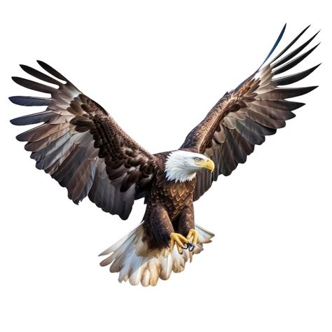 Premium Psd A Majestic Bald Eagle Soaring Through The Sky With Wings