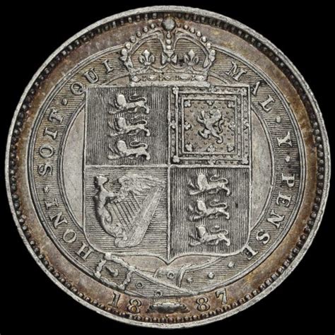 Queen Victoria Jubilee Head Silver Shilling Gvf