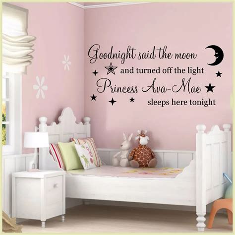 Girls Room Wall Art Mural Removable Vinyl Wall Decal Personalized Girl ...