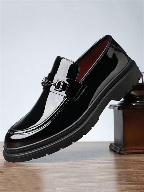 Men's Casual Slip-On Loafers Leather Shoes, British Style Business