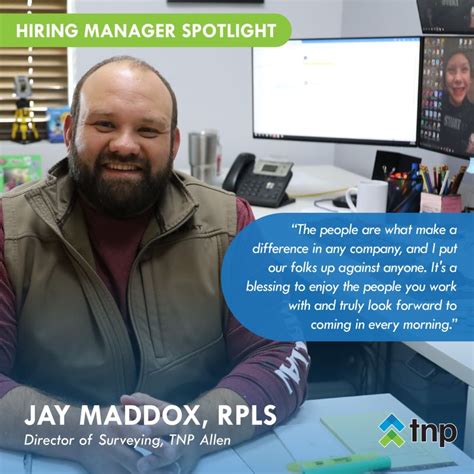 Meet Jay Maddox The Director Of Surveying For Tnps Allen Office Join